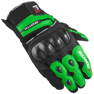 Bogotto Flint Motorcycle Gloves#color_black-green