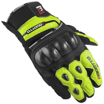 Bogotto Flint Motorcycle Gloves#color_black-yellow