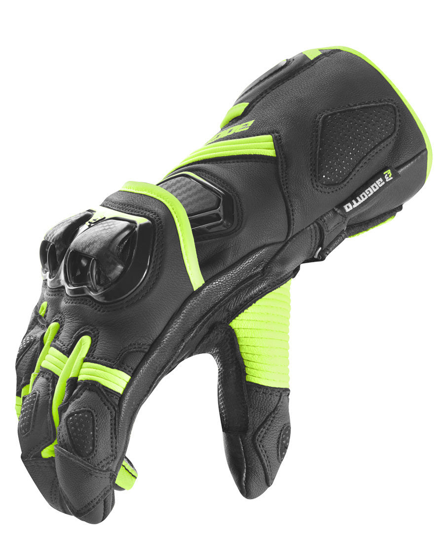 Bogotto Veloce Motorcycle Gloves#color_black-neon