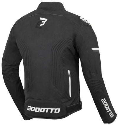 Bogotto Sparrow Waterproof Motorcycle Textile Jacket#color_black-white
