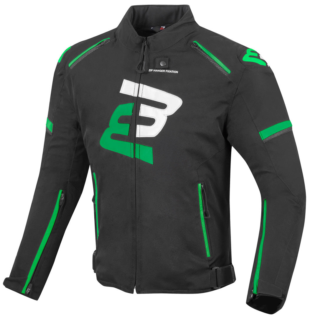 Bogotto Sparrow Waterproof Motorcycle Textile Jacket#color_black-green