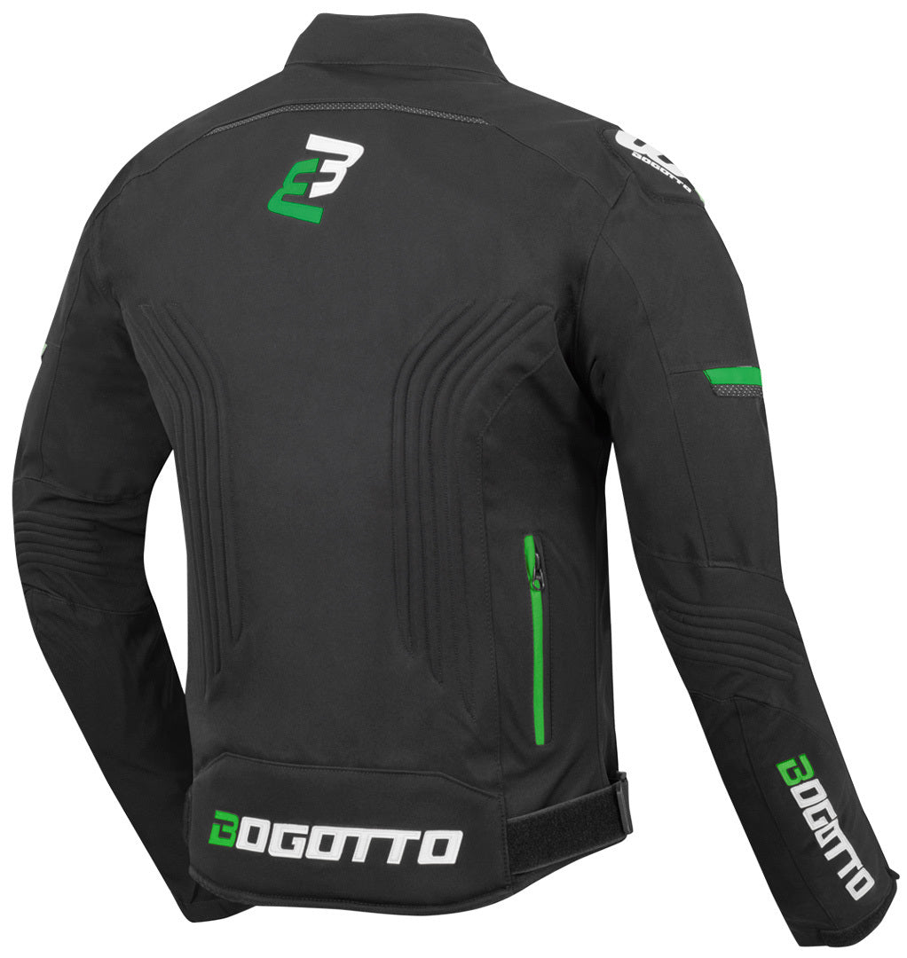 Bogotto Sparrow Waterproof Motorcycle Textile Jacket#color_black-green