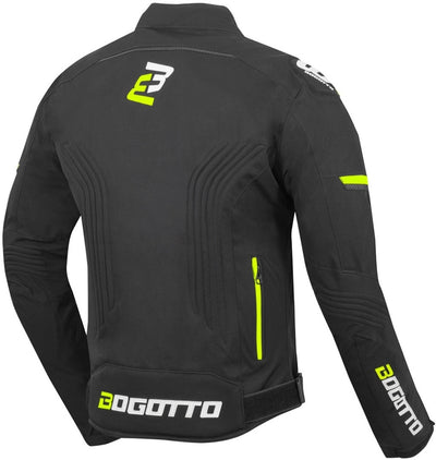 Bogotto Sparrow Waterproof Motorcycle Textile Jacket#color_black-yellow