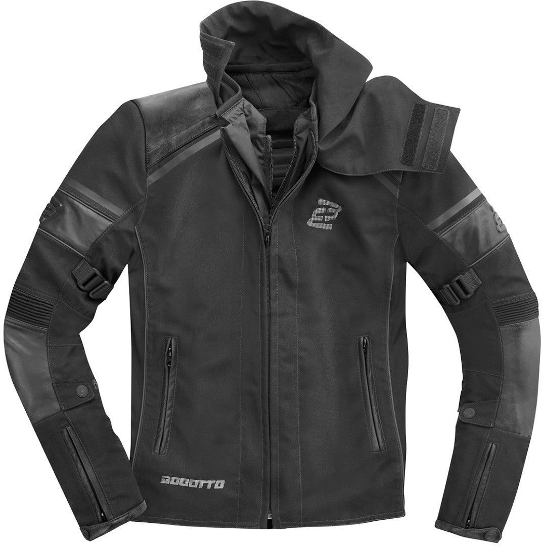 Bogotto Blizzard-X waterproof Motorcycle Textile Jacket#color_black