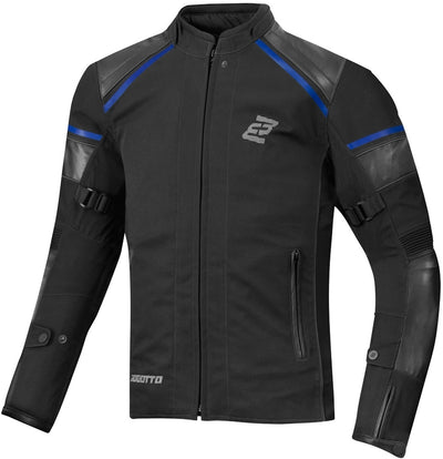 Bogotto Blizzard-X waterproof Motorcycle Textile Jacket#color_black-blue