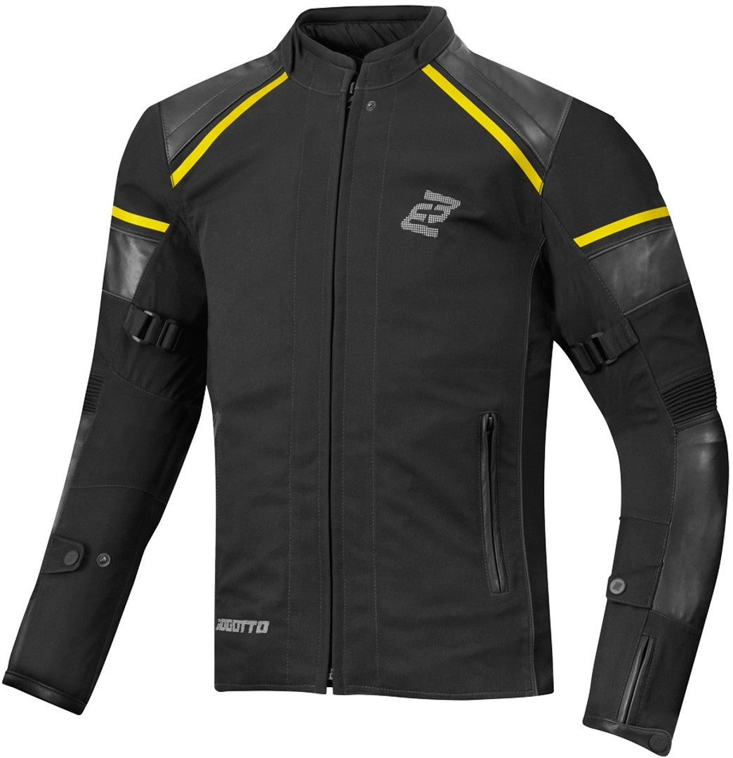 Bogotto Blizzard-X waterproof Motorcycle Textile Jacket#color_black-yellow