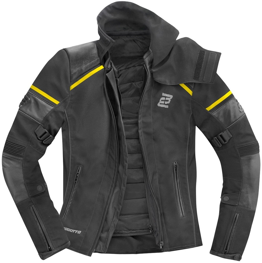 Bogotto Blizzard-X waterproof Motorcycle Textile Jacket#color_black-yellow