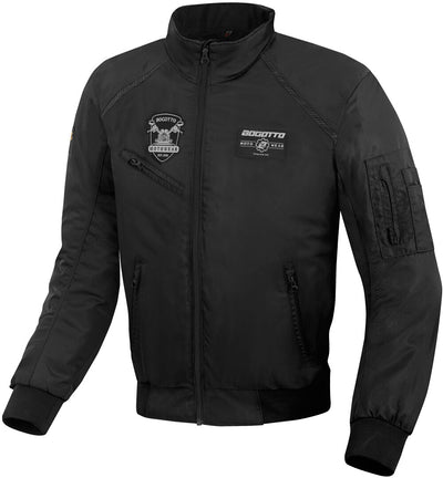 Bogotto Boston Motorcycle Textile Jacket#color_black