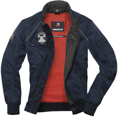 Bogotto Boston Motorcycle Textile Jacket#color_dark-blue