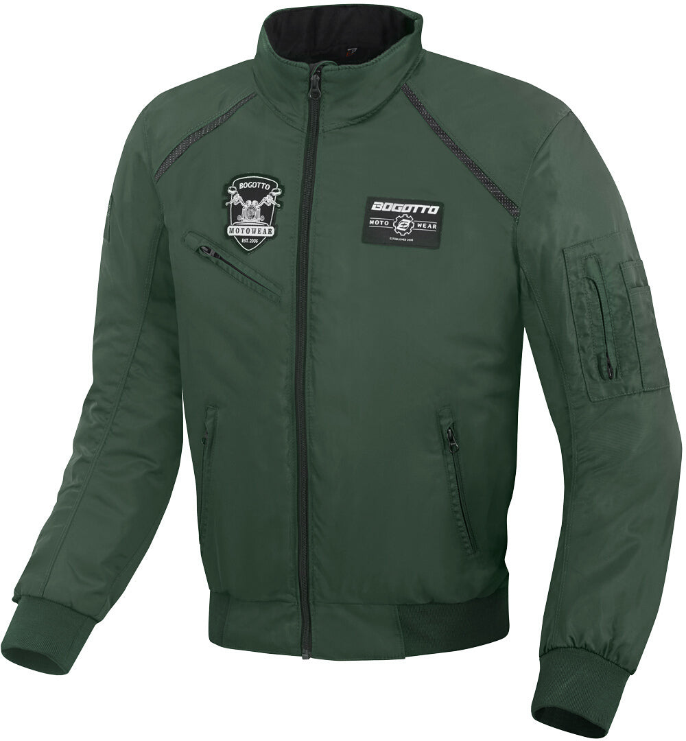 Bogotto Boston Motorcycle Textile Jacket#color_dark-green