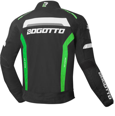 Bogotto GPX waterproof Motorcycle Textile Jacket#color_black-green
