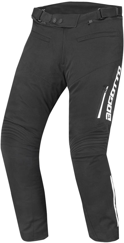 Bogotto Sparrow Waterproof Motorcycle Textile Pants#color_black-white