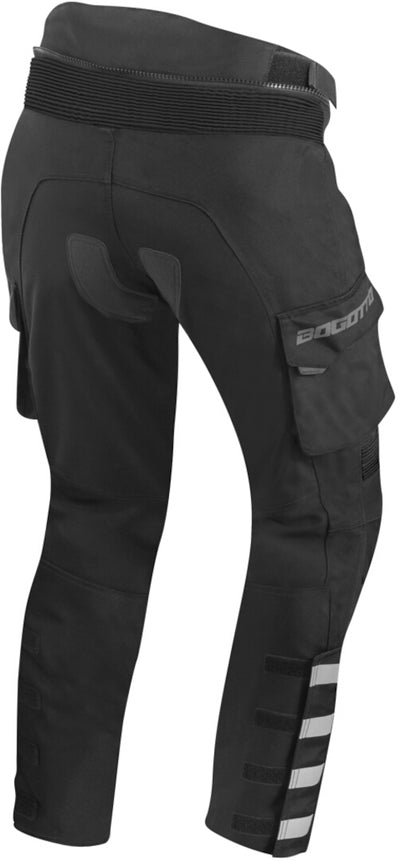 Bogotto Explorer-Z waterproof Motorcycle Leather/Textile Pants#color_black