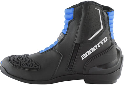 Bogotto Cartagena perforated Motorcycle Boots#color_black-blue