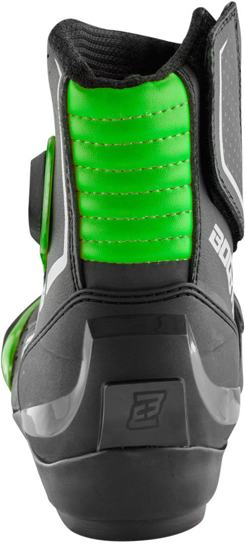 Bogotto Cartagena perforated Motorcycle Boots#color_black-green