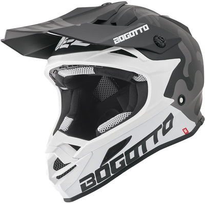 Bogotto V328 Camo Fiberglass Motocross Helmet#color_black-white