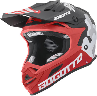 Bogotto V328 Camo Fiberglass Motocross Helmet#color_black-white-red