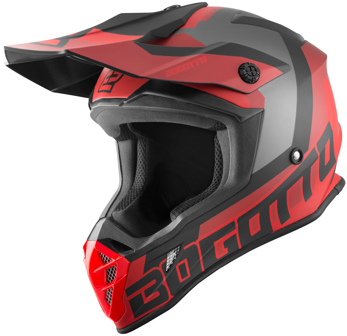 Bogotto V332 Unit Motocross Helmet#color_red