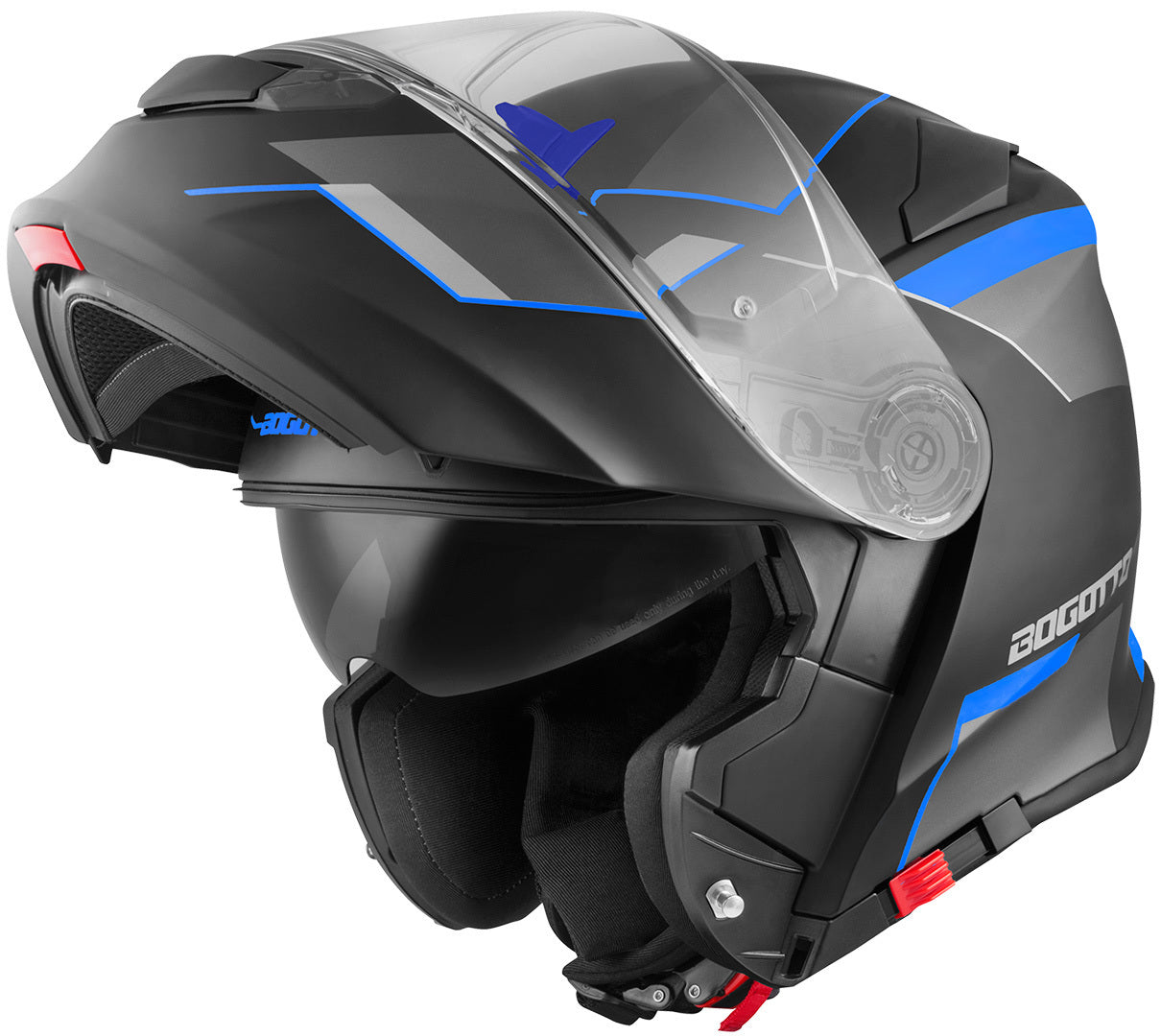 Bogotto V271 Delta Helmet#color_black-matt-blue