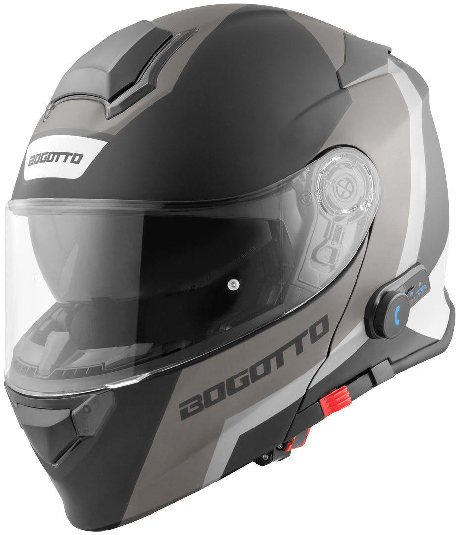 Bogotto V271 BT Zabu Bluetooth Helmet#color_black-matt-grey