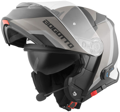 Bogotto V271 BT Zabu Bluetooth Helmet#color_black-matt-grey