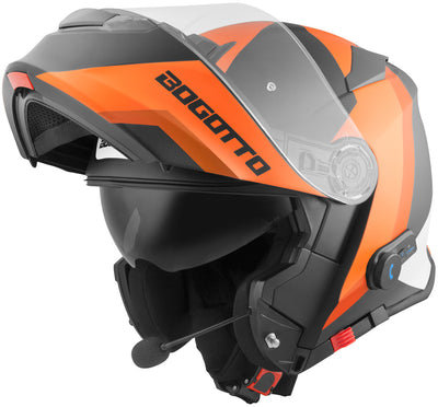 Bogotto V271 BT Zabu Bluetooth Helmet#color_black-matt-orange