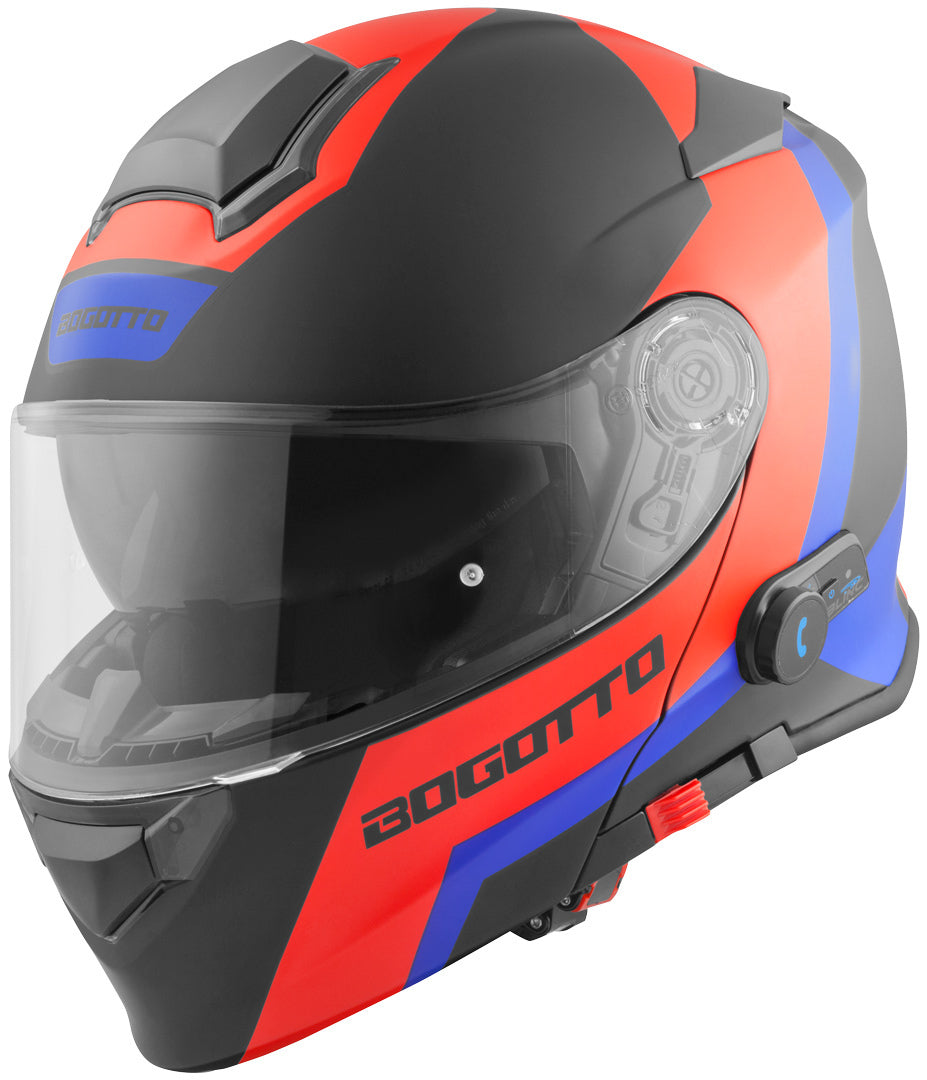 Bogotto V271 BT Zabu Bluetooth Helmet#color_black-red-blue