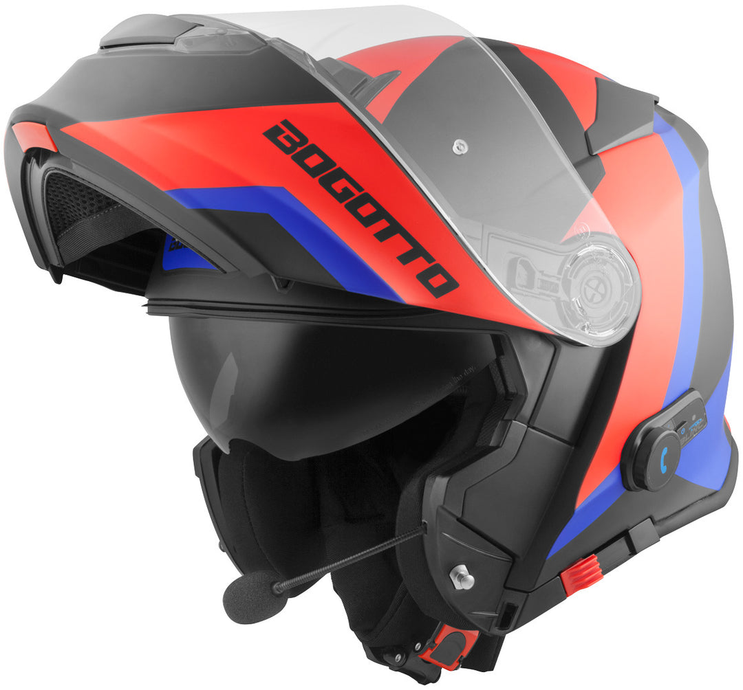 bogotto v271 motorcycle helmet H271 Modular Black Gloss Throttle & Gear Co. Ltd Bogotto V271 BT Casque Bluetooth