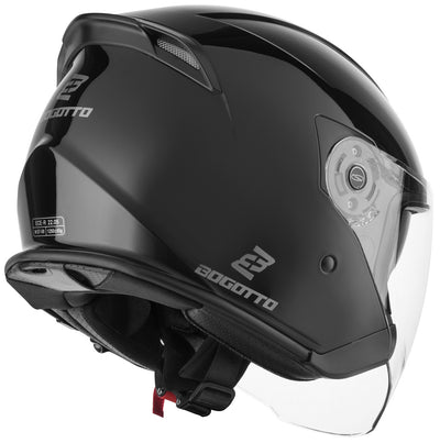Bogotto H586 BT Illus Bluetooth Jet Helm, schwarz matt/rot/blau, XL Bogotto H586 BT Illus Bluetooth Jet Helm, schwarz matt/rot/blau, XL