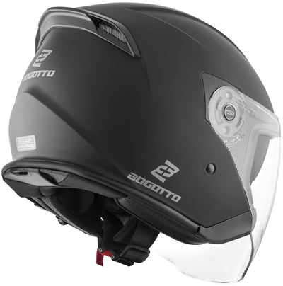 Bogotto V586 BT Bluetooth Jet Helmet#color_black-matt