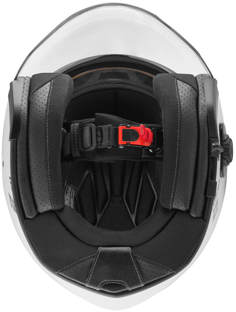Bogotto V586 BT Bluetooth Jet Helmet#color_white