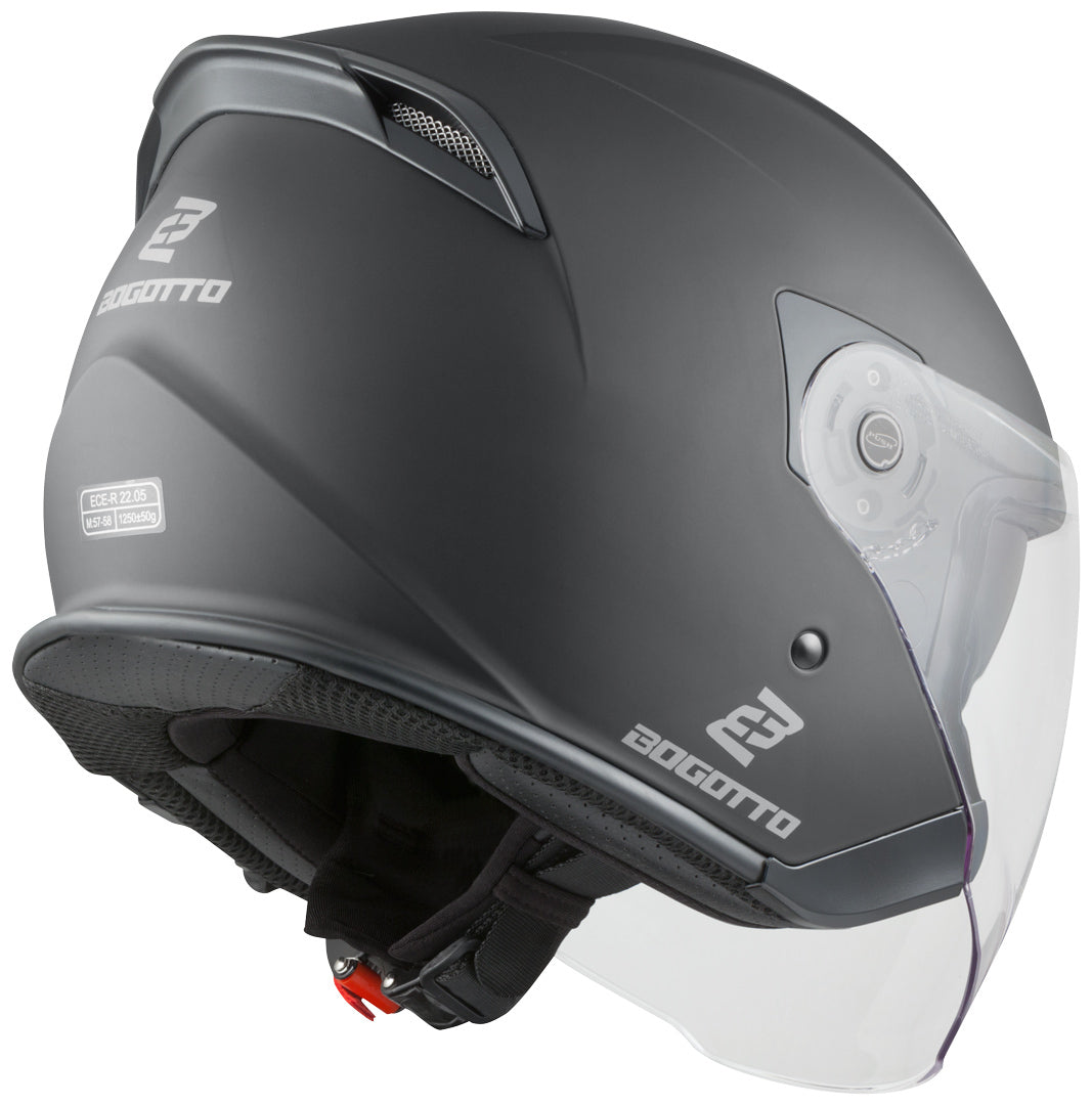 Bogotto V586 Jet Helmet#color_black-matt