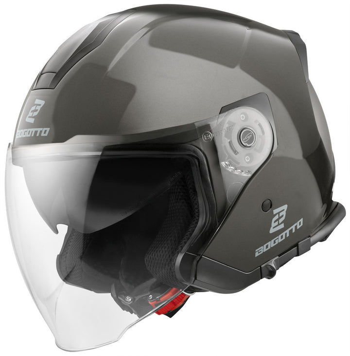 Motorradhelm Herren Bogotto V595-1 Jethelm (Weiß, S Abus Kinderhelm