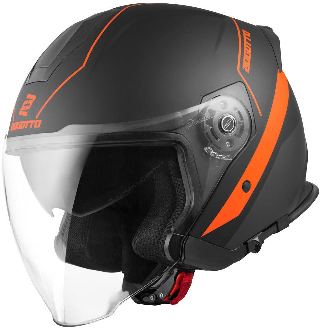 Bogotto V586 Detri Jet Helmet#color_black-matt-orange