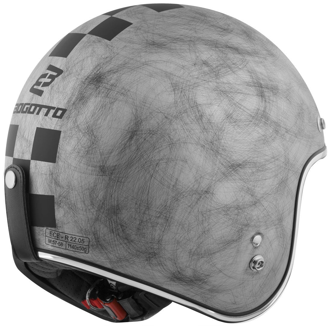 Bogotto V541 Scacco Jet Helmet#color_silver-matt