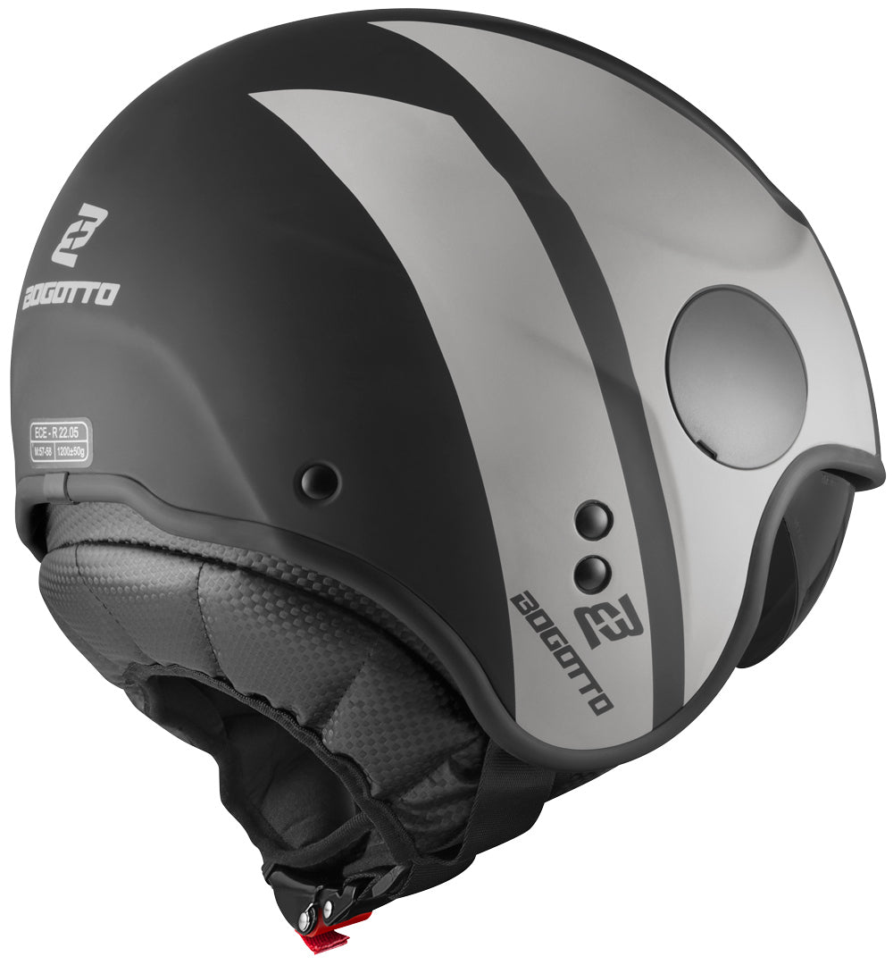 Bogotto V595 Sierra Jet Helmet#color_black-matt-grey