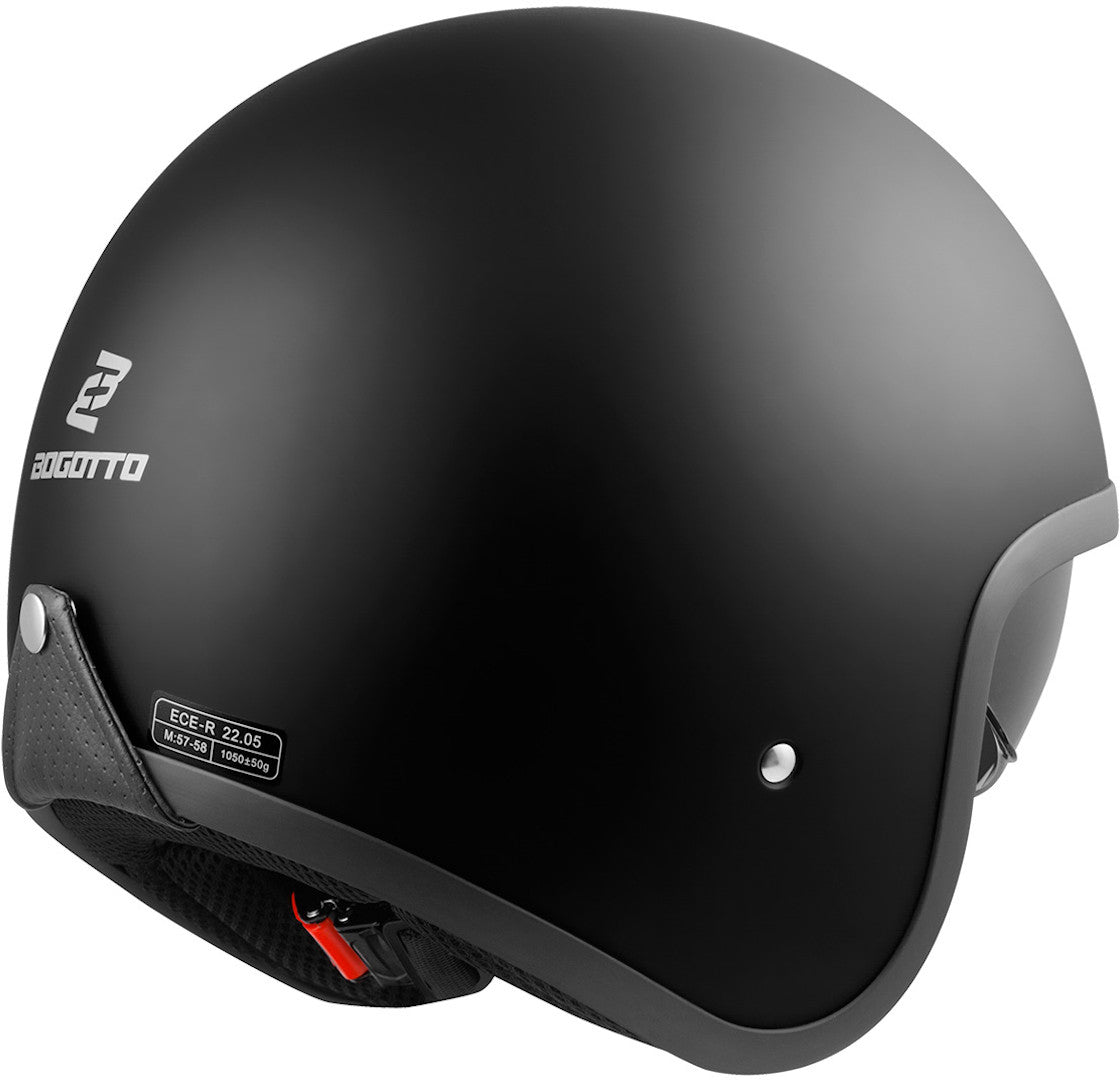 Bogotto V537 Solid Jet Helmet#color_black