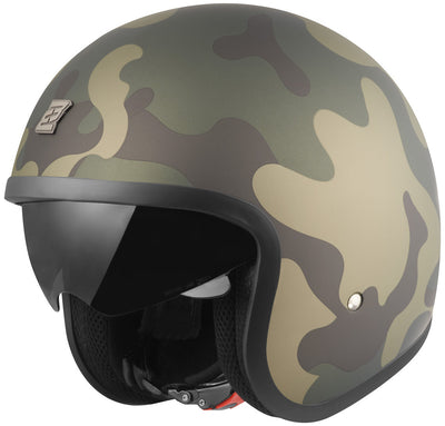 Bogotto V537 Camo Jet Helmet#color_green