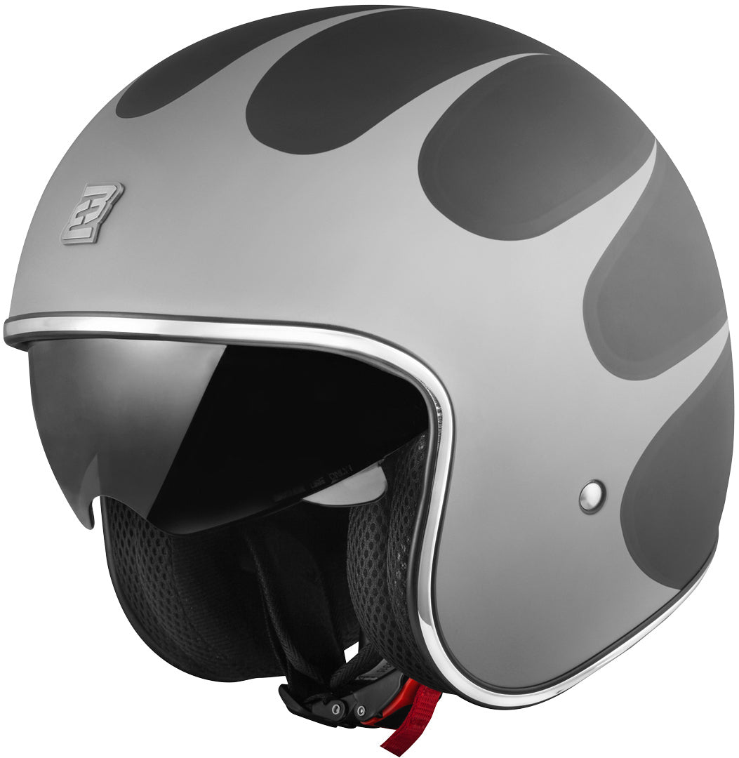 Bogotto V537 Wogi Jet Helmet#color_black-matt-silver