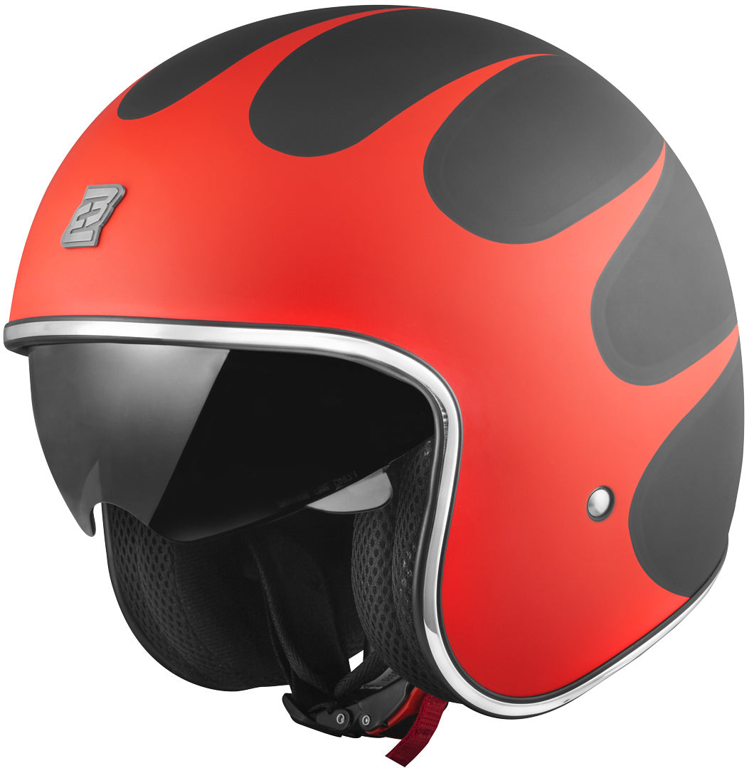 Bogotto V537 Wogi Jet Helmet#color_black-matt-red