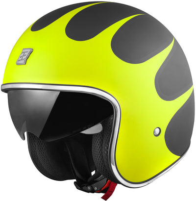 Bogotto V537 Wogi Jet Helmet#color_black-matt-yellow
