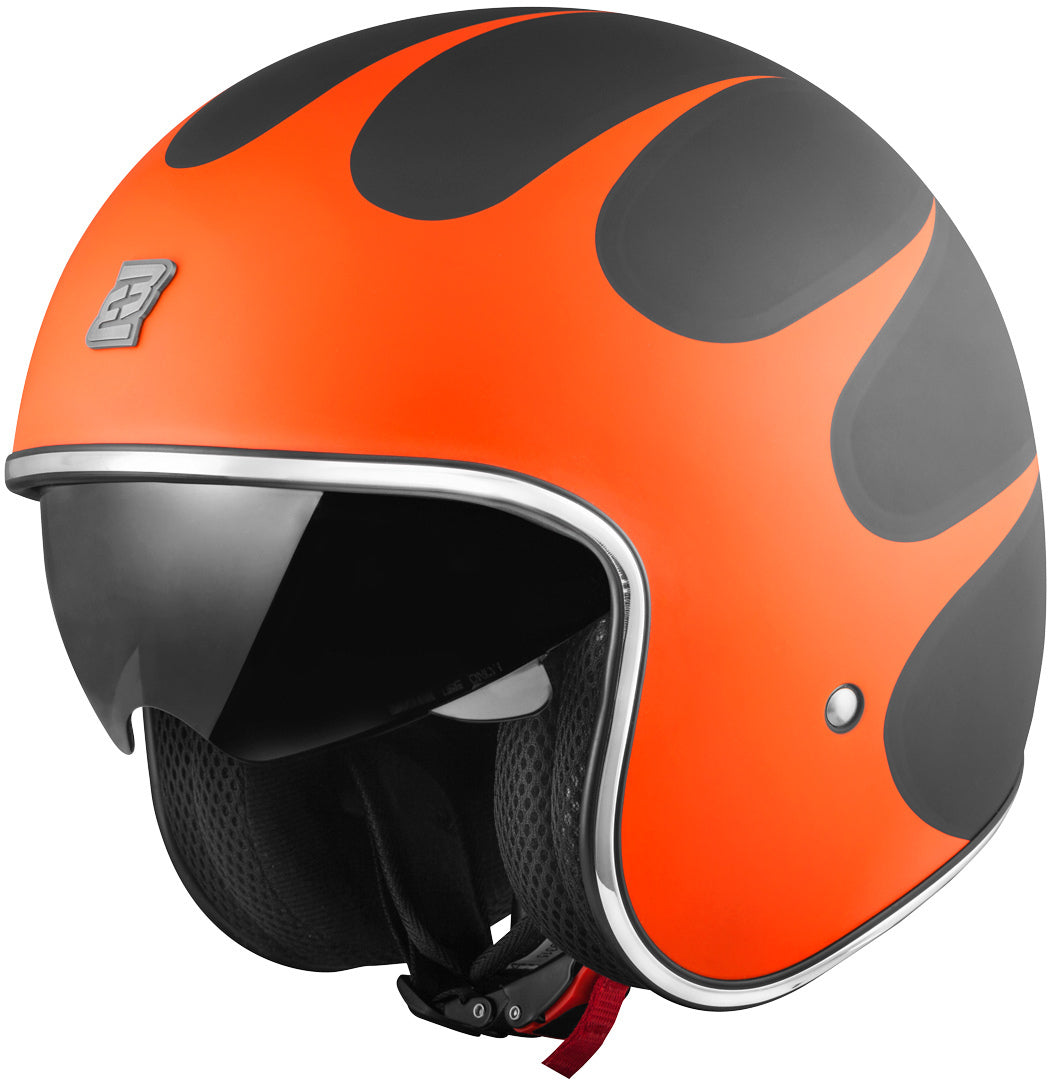 Bogotto V537 Wogi Jet Helmet#color_black-matt-orange