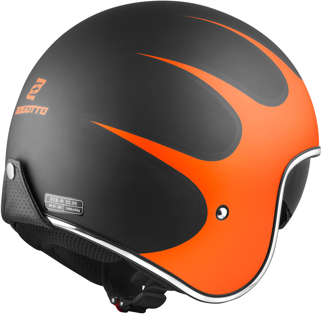 Bogotto V537 Wogi Jet Helmet#color_black-matt-orange