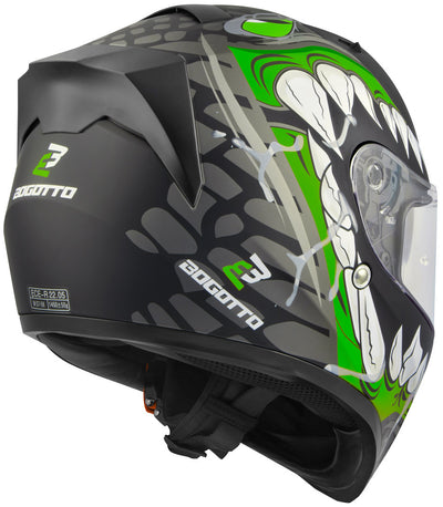 Bogotto V128 Naga Helmet#color_black-matt-green