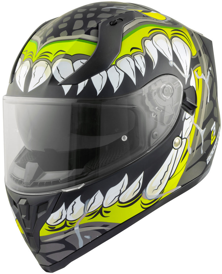 Bogotto V128 Naga Helmet#color_black-matt-fluo