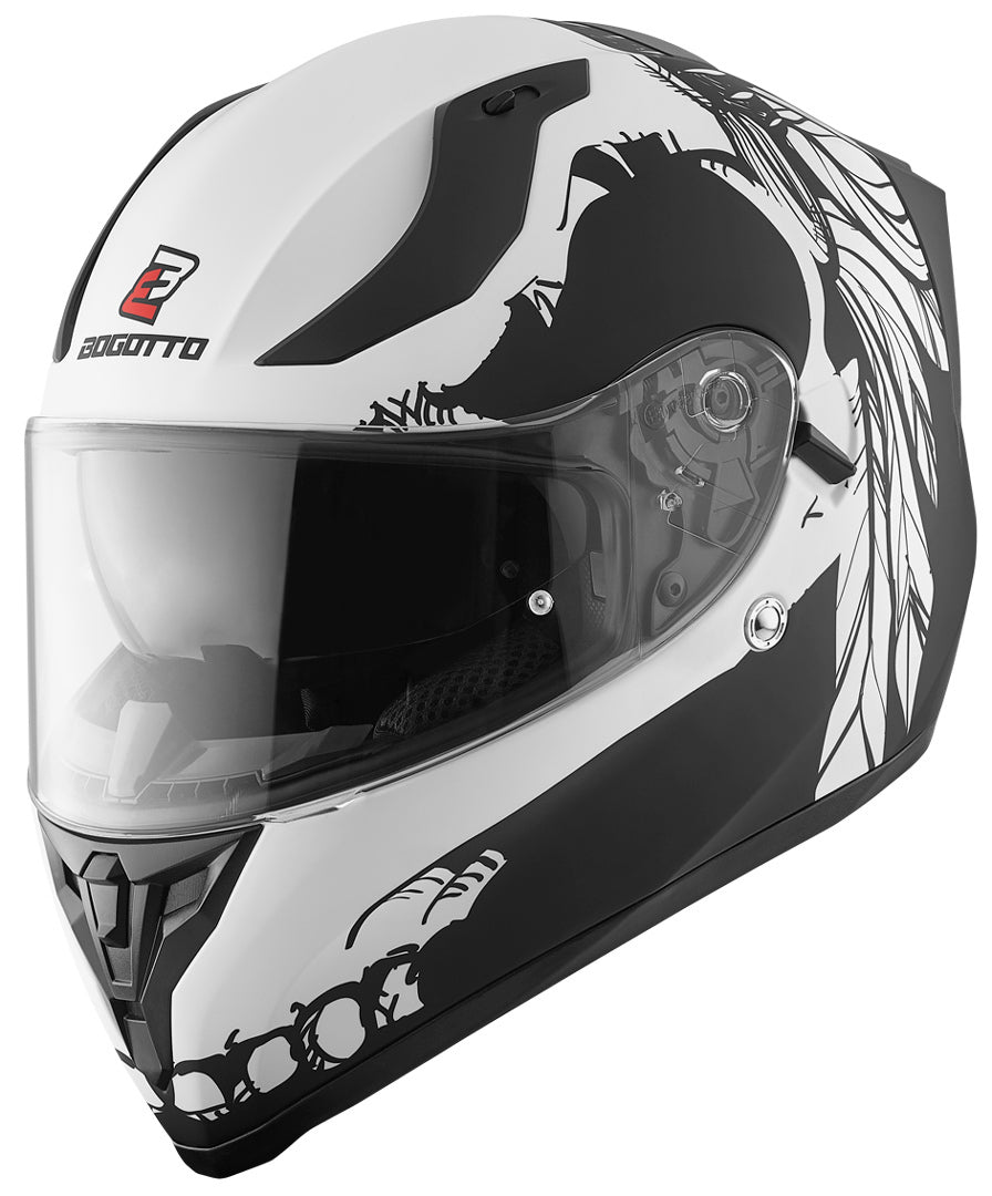 Bogotto V128 Comanche Helmet#color_black-white