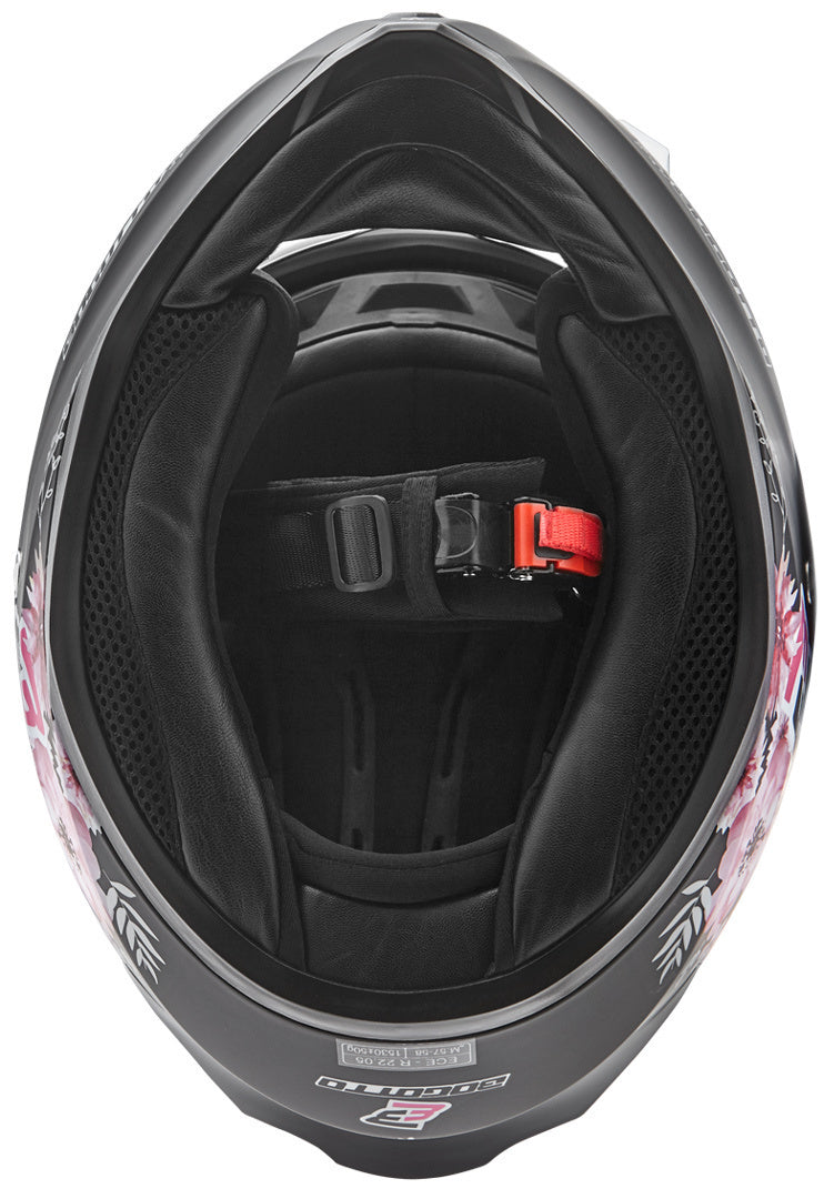 Bogotto V128 Fiori Ladies Helmet#color_black-rose