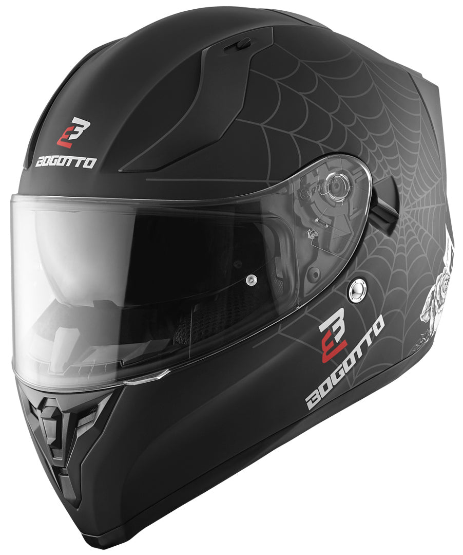 Bogotto V128 Grim Helmet#color_black-grey-decor