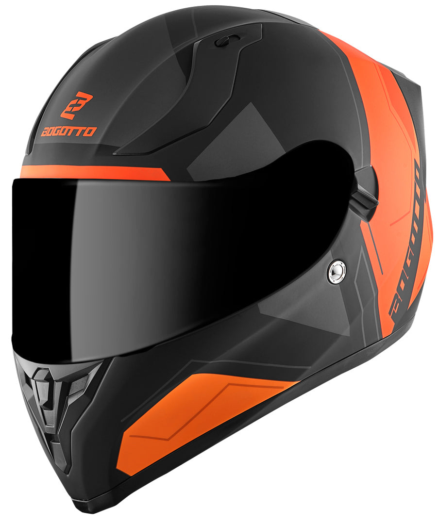Bogotto V128 Strada Helmet#color_black-matt-orange