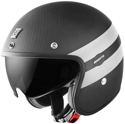 Bogotto V587 Crono Carbon Jet Helmet#color_black-matt-white